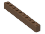 LEGO® Brick: Brick 1 x 10 6111 | Color: Brown