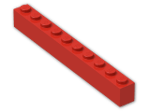 LEGO® Stein: Brick 1 x 10 6111 | Farbe: Bright Red