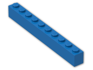 LEGO® Brick: Brick 1 x 10 6111 | Color: Bright Blue