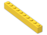LEGO® Brick: Brick 1 x 10 6111 | Color: Bright Yellow