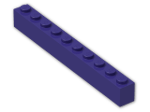LEGO® Stein: Brick 1 x 10 6111 | Farbe: Medium Lilac