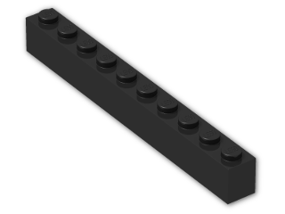 LEGO® Brick: Brick 1 x 10 6111 | Color: Black
