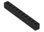 LEGO® Stein: Brick 1 x 10 6111 | Farbe: Black