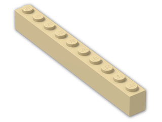 LEGO® Brick: Brick 1 x 10 6111 | Color: Brick Yellow