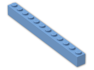 LEGO® Stein: Brick 1 x 12 6112 | Farbe: Medium Blue