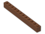 LEGO® Brick: Brick 1 x 12 6112 | Color: Reddish Brown