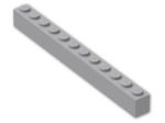 LEGO® Brick: Brick 1 x 12 6112 | Color: Medium Stone Grey