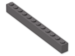 LEGO® Brick: Brick 1 x 12 6112 | Color: Dark Stone Grey
