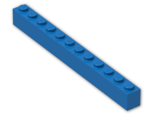 LEGO® Brick: Brick 1 x 12 6112 | Color: Bright Blue