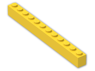 LEGO® Brick: Brick 1 x 12 6112 | Color: Bright Yellow