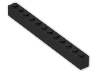 LEGO® Stein: Brick 1 x 12 6112 | Farbe: Black