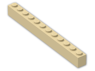LEGO® Brick: Brick 1 x 12 6112 | Color: Brick Yellow