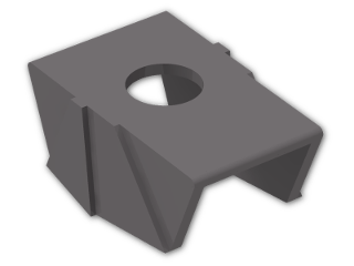 LEGO® Brick: Minifig Armour SW Clone Trooper Pauldron 61190b | Color: Dark Stone Grey