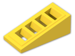 LEGO® Brick: Slope Brick 18 2 x 1 x  2/3 Grille 61409 | Color: Bright Yellow