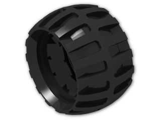 LEGO® Stein: Tyre 26/ 24 x 30 Sand Racing 61481 | Farbe: Black