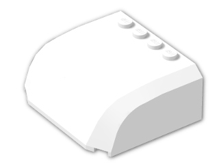 LEGO® Brick: Wedge 5 x 6 x 2 Curved 61484 | Color: White