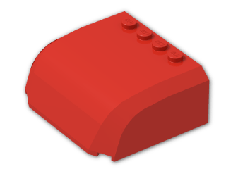 LEGO® Stein: Wedge 5 x 6 x 2 Curved 61484 | Farbe: Bright Red