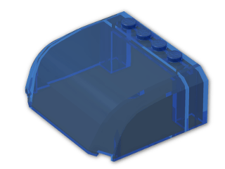 LEGO® Stein: Wedge 5 x 6 x 2 Curved 61484 | Farbe: Transparent Blue