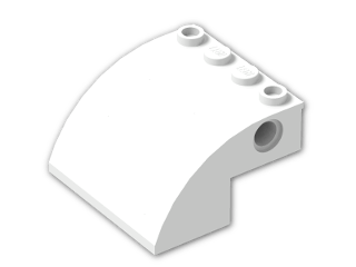 LEGO® Stein: Slope Brick Curved 4 x 4 x 2 61487 | Farbe: White