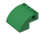 LEGO® Brick: Slope Brick Curved 4 x 4 x 2 61487 | Color: Dark Green