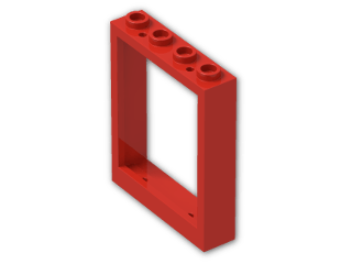 LEGO® Brick: Window 1 x 4 x 4 6154 | Color: Bright Red