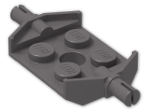 LEGO® Brick: Plate 2 x 2 with Wheels Holder Wide 6157 | Color: Dark Stone Grey