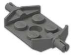 LEGO® Brick: Plate 2 x 2 with Wheels Holder Wide 6157 | Color: Dark Grey