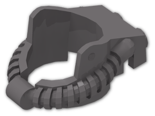 LEGO® Brick: Minifig Fire Helmet Breathing Hose 6158 | Color: Dark Stone Grey