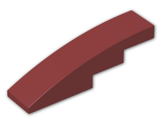 LEGO® Brick: Slope Brick Curved 4 x 1 61678 | Color: New Dark Red