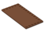 LEGO® Brick: Tile 6 x 12 with Studs on Edges 6178 | Color: Reddish Brown