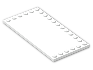 LEGO® Brick: Tile 6 x 12 with Studs on Edges 6178 | Color: White