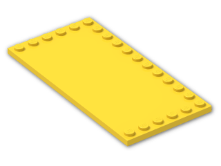 LEGO® Stein: Tile 6 x 12 with Studs on Edges 6178 | Farbe: Bright Yellow