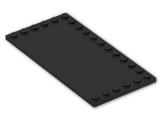 LEGO® Brick: Tile 6 x 12 with Studs on Edges 6178 | Color: Black