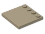 LEGO® Brick: Tile 4 x 4 with Studs on Edge 6179 | Color: Sand Yellow