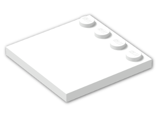 LEGO® Brick: Tile 4 x 4 with Studs on Edge 6179 | Color: White