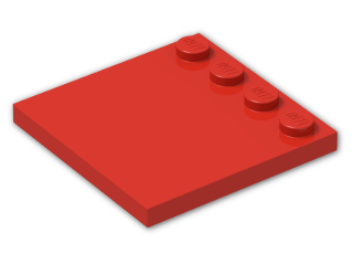 LEGO® Stein: Tile 4 x 4 with Studs on Edge 6179 | Farbe: Bright Red