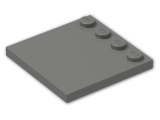 LEGO® Brick: Tile 4 x 4 with Studs on Edge 6179 | Color: Dark Grey