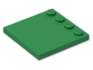 LEGO® Stein: Tile 4 x 4 with Studs on Edge 6179 | Farbe: Dark Green