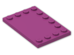 LEGO® Stein: Tile 4 x 6 with Studs on Edges 6180 | Farbe: Bright Reddish Violet