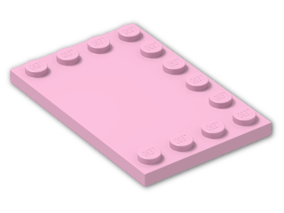 LEGO® Stein: Tile 4 x 6 with Studs on Edges 6180 | Farbe: Light Purple