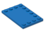 LEGO® Brick: Tile 4 x 6 with Studs on Edges 6180 | Color: Bright Blue