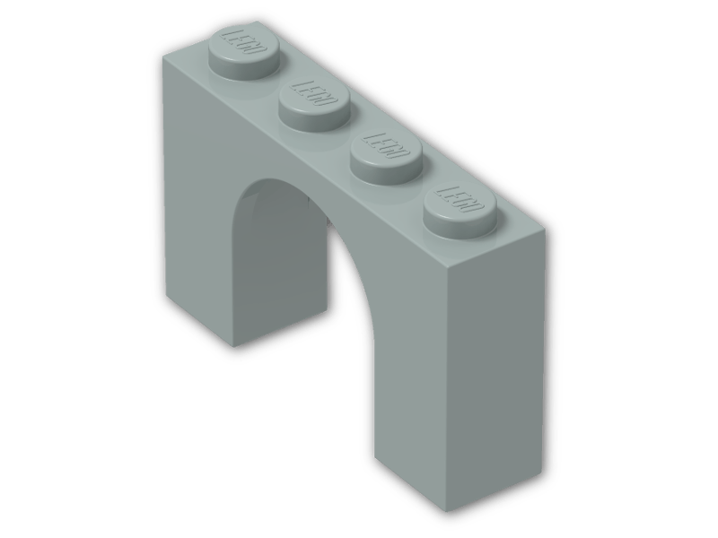 New LEGO Lot of 2 Light Bluish Gray 1x4x2 Arch Brick Pieces