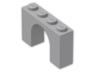 LEGO® Brick: Arch 1 x 4 x 2 6182 | Color: Medium Stone Grey