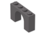 LEGO® Brick: Arch 1 x 4 x 2 6182 | Color: Dark Stone Grey