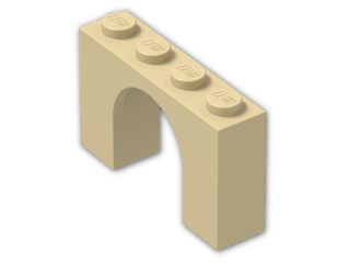 LEGO® Brick: Arch 1 x 4 x 2 6182 | Color: Brick Yellow