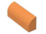 LEGO® Stein: Brick 1 x 4 x 1.333 with Curved Top 6191 | Farbe: Bright Orange
