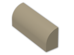 LEGO® Brick: Brick 1 x 4 x 1.333 with Curved Top 6191 | Color: Sand Yellow