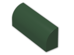 LEGO® Brick: Brick 1 x 4 x 1.333 with Curved Top 6191 | Color: Earth Green