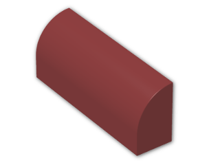 LEGO® Brick: Brick 1 x 4 x 1.333 with Curved Top 6191 | Color: New Dark Red