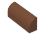LEGO® Stein: Brick 1 x 4 x 1.333 with Curved Top 6191 | Farbe: Reddish Brown